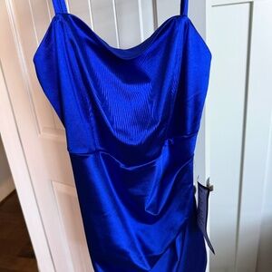 Royal blue shiny dress